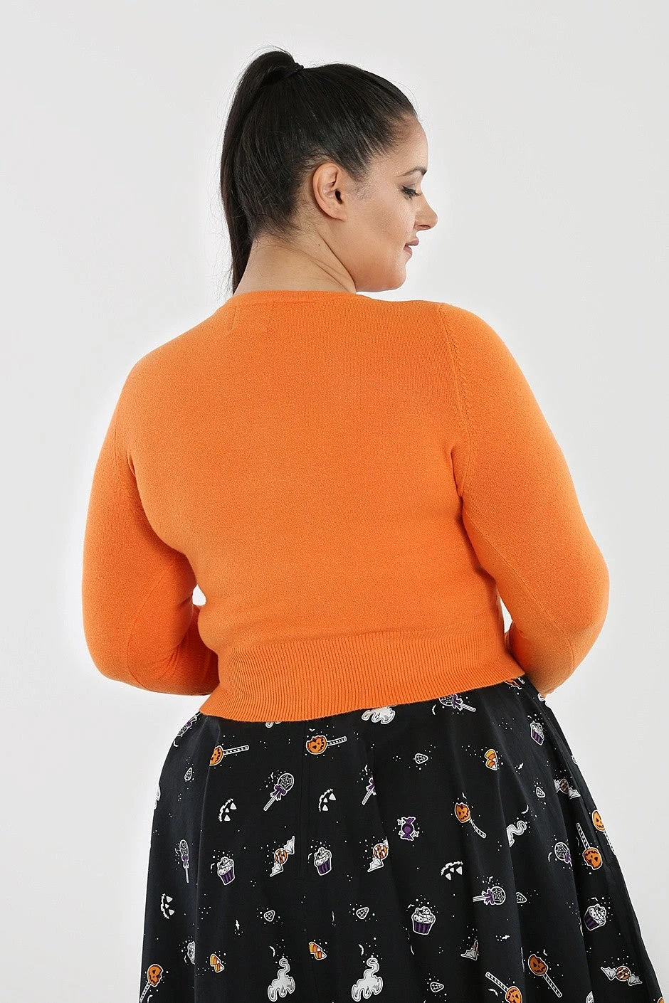 Hell Bunny Paloma Cardigan In Orange - Image 2