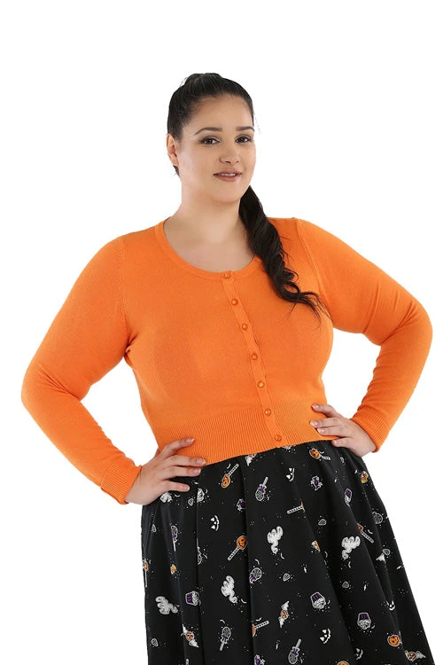 Hell Bunny Paloma Cardigan In Orange
