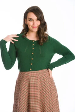 Banned Nina Vintage Inspired Cardigan In Green