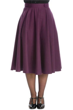 Banned Di Di 50's Swing Skirt With Pockets In Aubergine