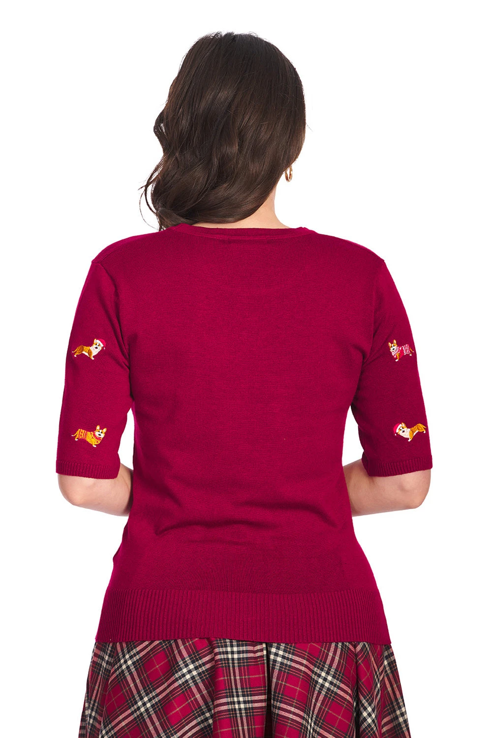 Banned The Queens Corgi Top In Burgundy Christmas - Image 4