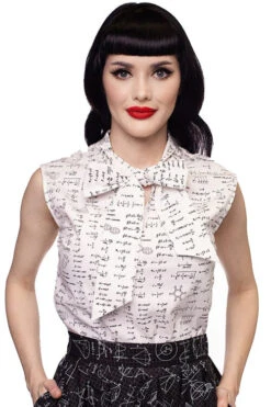 Retrolicious Bow Top In Equations