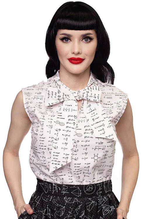Retrolicious Bow Top In Equations
