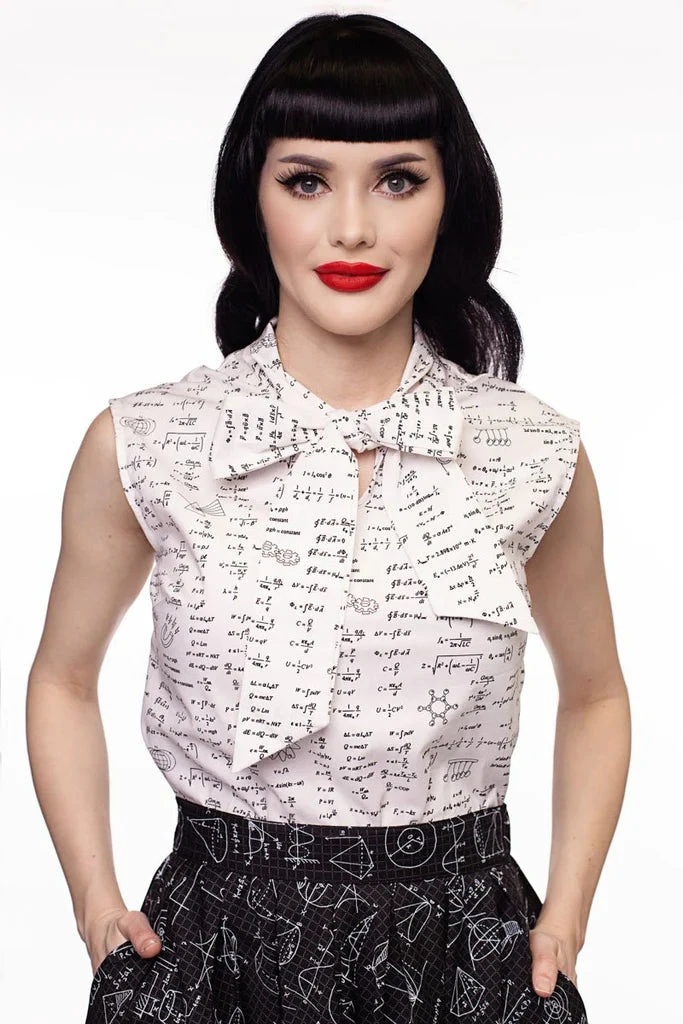 Retrolicious Bow Top In Equations - Image 7