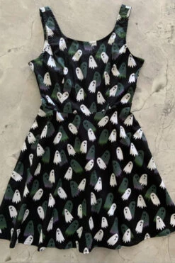 Retrolicious Skater Dress In Ghosts Print