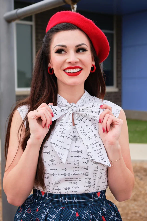 Retrolicious Bow Top In Equations - Image 3
