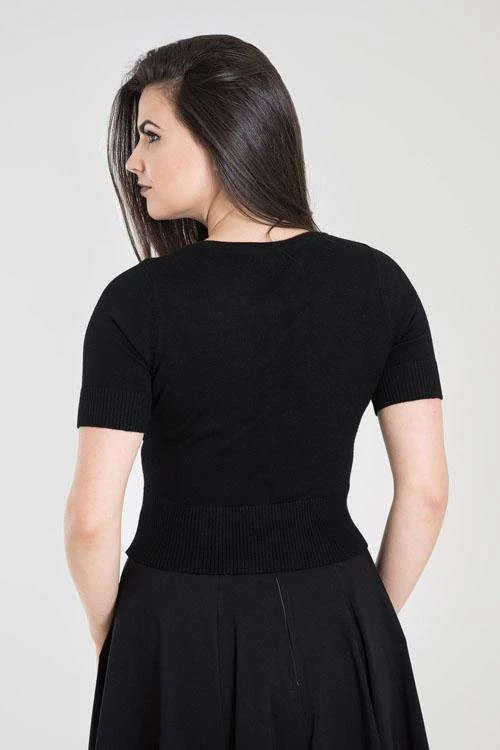 Hell Bunny Wendi Cardigan In Black - Image 5