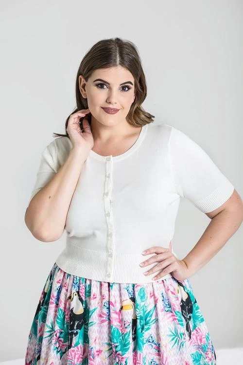 Hell Bunny Wendi Cardigan In Ivory - Image 2