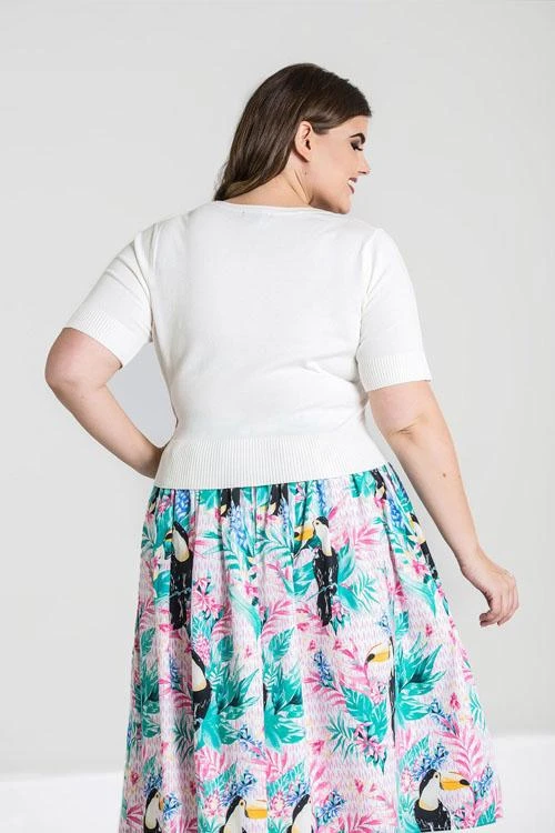 Hell Bunny Wendi Cardigan In Ivory - Image 3