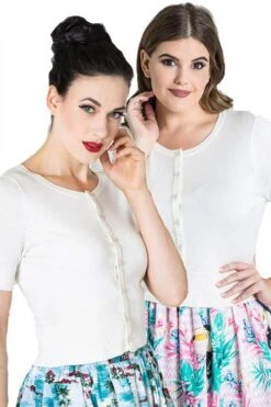 Hell Bunny Wendi Cardigan In Ivory