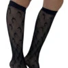 Pamela Mann Crescent Moon Net Knee Socks Black
