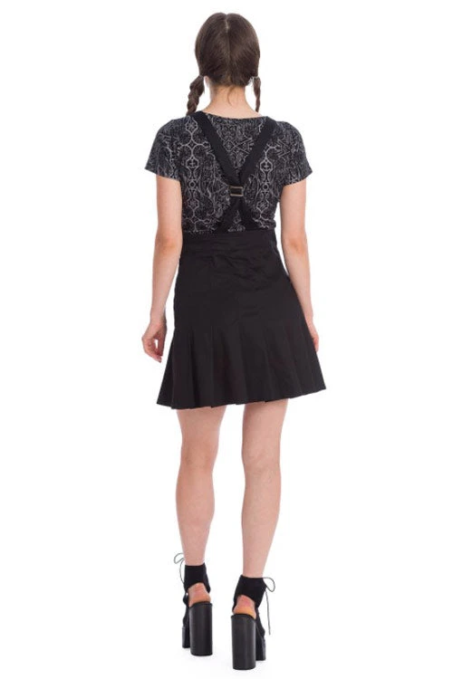 Banned Dark Dreams Pleated Pinafore Skirt - Image 2