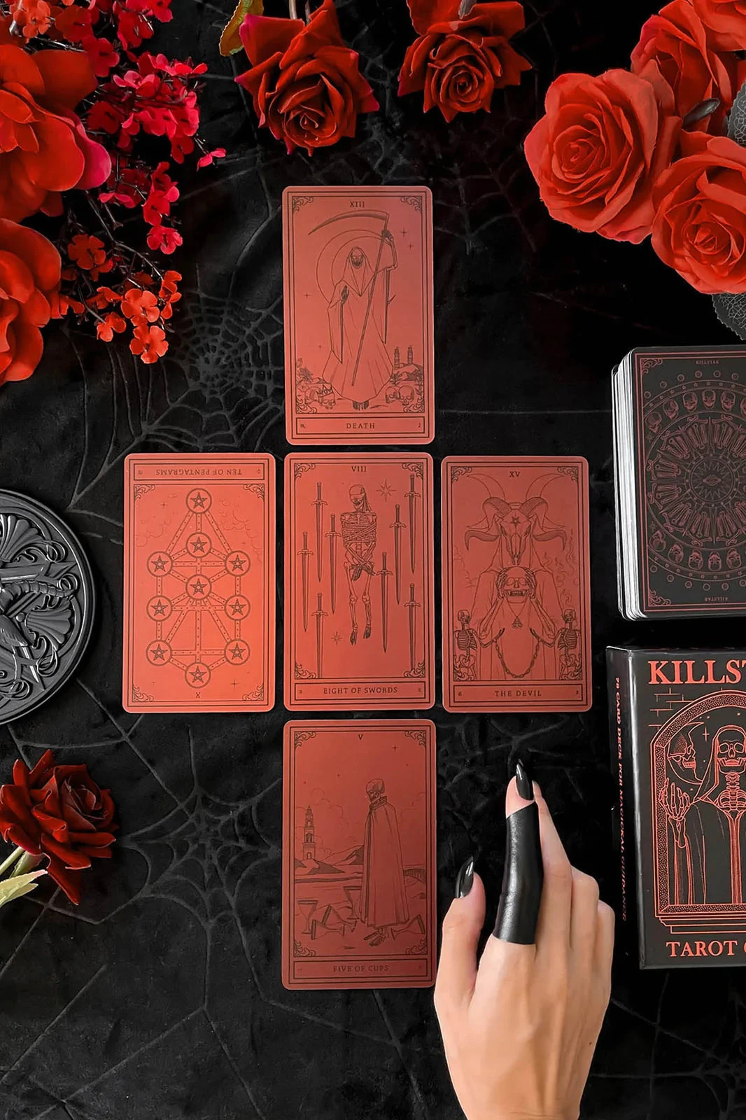 Killstar Tarot Cards 78 Card Deck Red And Black - Image 4