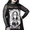 Killstar Morning 2-Piece Dress Mesh Top AND Cami Dress "Not A Morning Person"