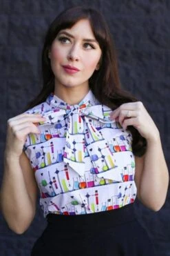 Retrolicious Bow Top In Mad Science