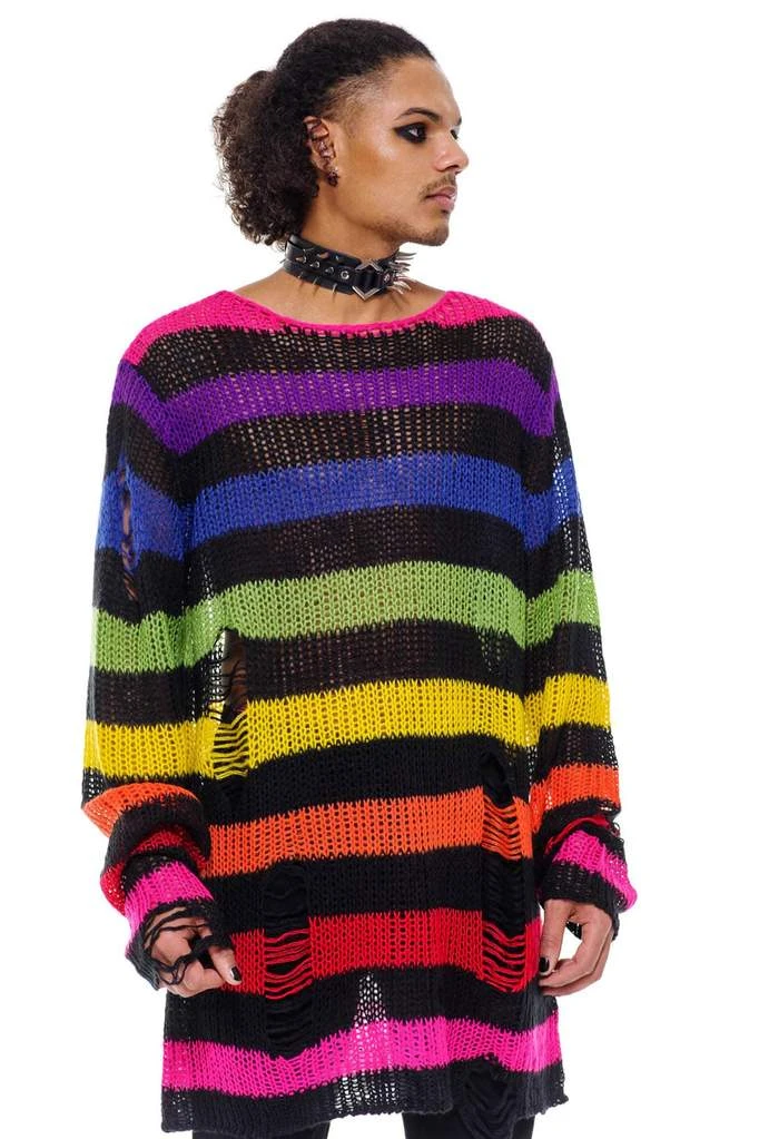 Killstar Over The Rainbow Punk Knit Sweater - Image 6
