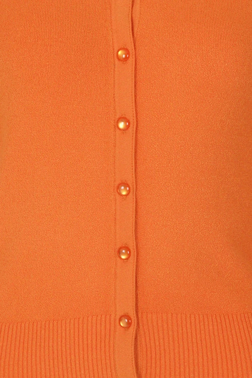 Hell Bunny Paloma Cardigan In Orange - Image 6