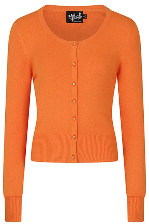 Hell Bunny Paloma Cardigan In Orange - Image 4