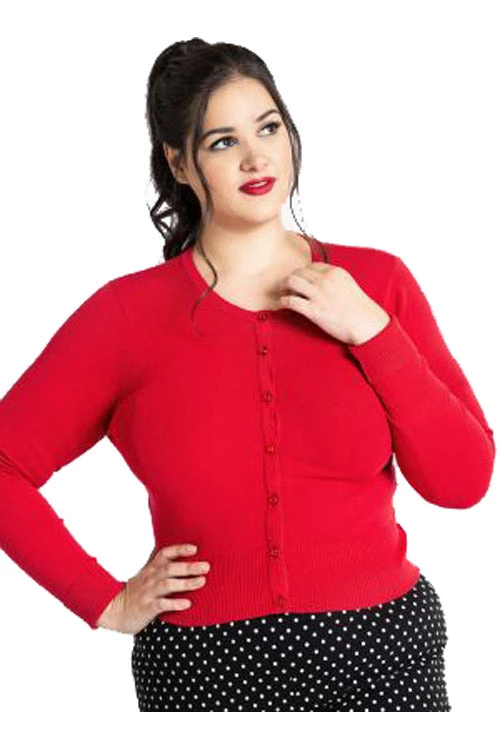 Hell Bunny Paloma Cardigan In Red