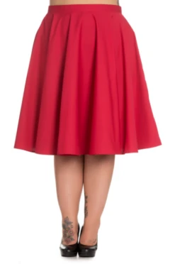 Hell Bunny Paula 50's Skirt In Red