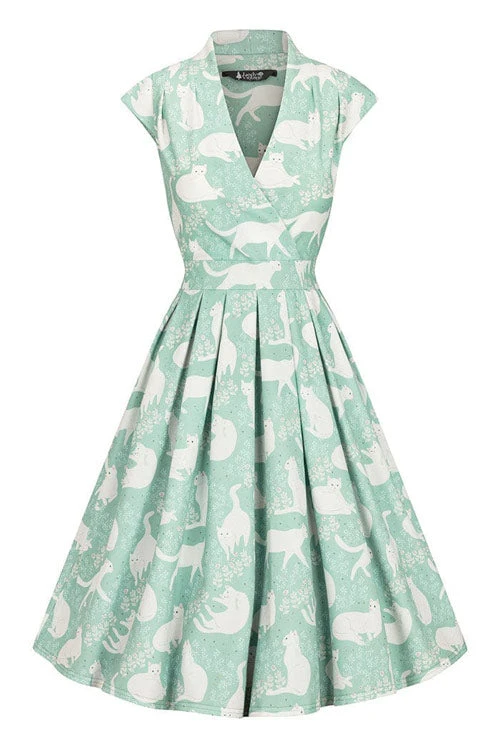 Lady Vintage Eva Dress In Purrfection