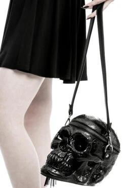 Killstar Grave Digger Black Skull Handbag Purse Goth