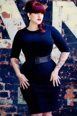 Heart Of Haute Super Spy Dress In Black Soft And Stretchy