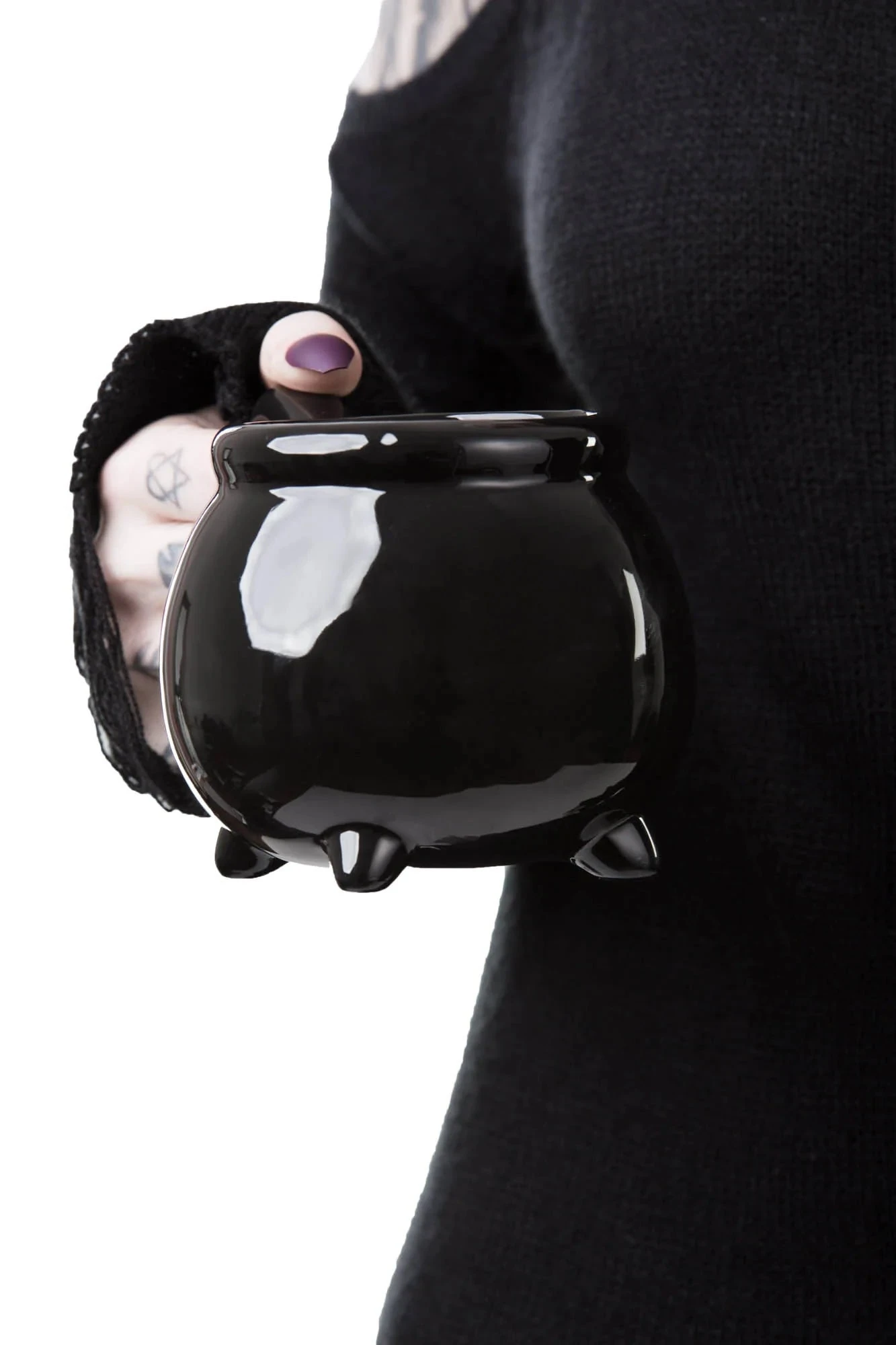 Killstar Wicca Mug Black Cauldron - Image 4