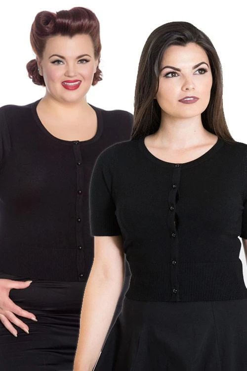 Hell Bunny Wendi Cardigan In Black