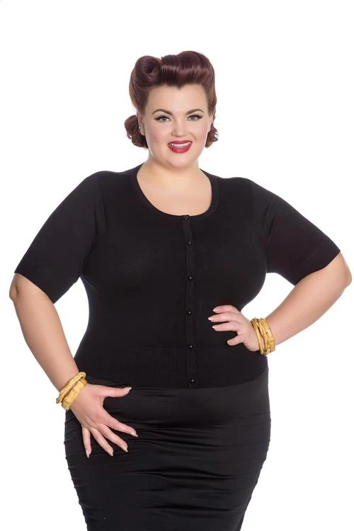 Hell Bunny Wendi Cardigan In Black - Image 2