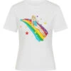 Collectif Rainbow Lady T-Shirt In White