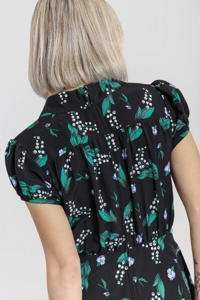 Hell Bunny Good Luck Dress Black Floral - Image 5