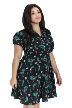 Hell Bunny Good Luck Dress Black Floral