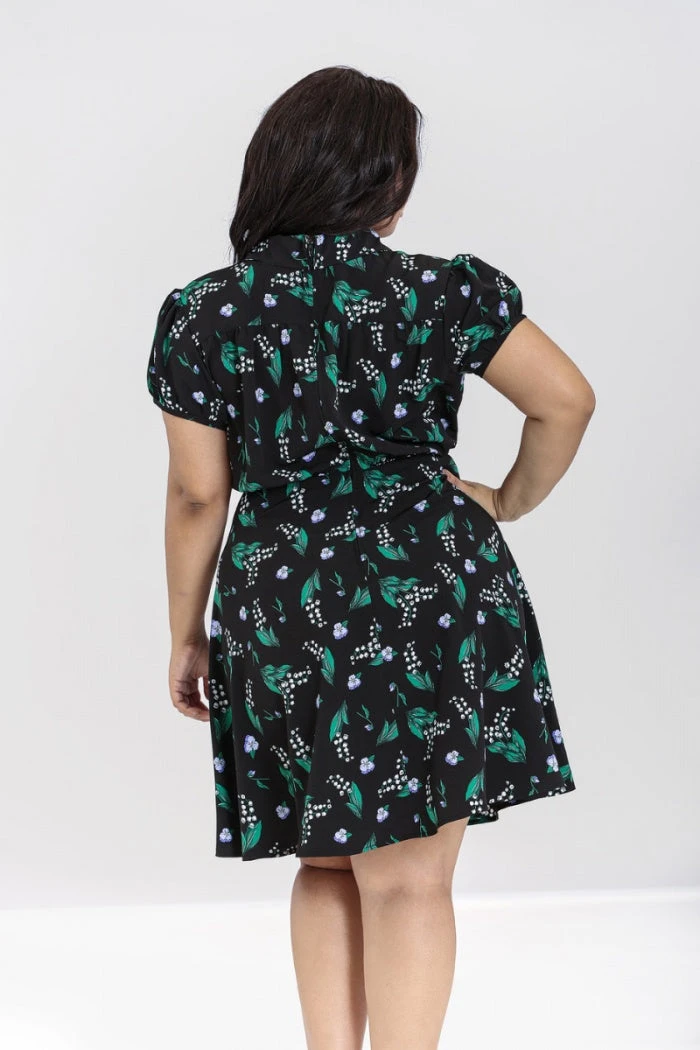 Hell Bunny Good Luck Dress Black Floral - Image 9
