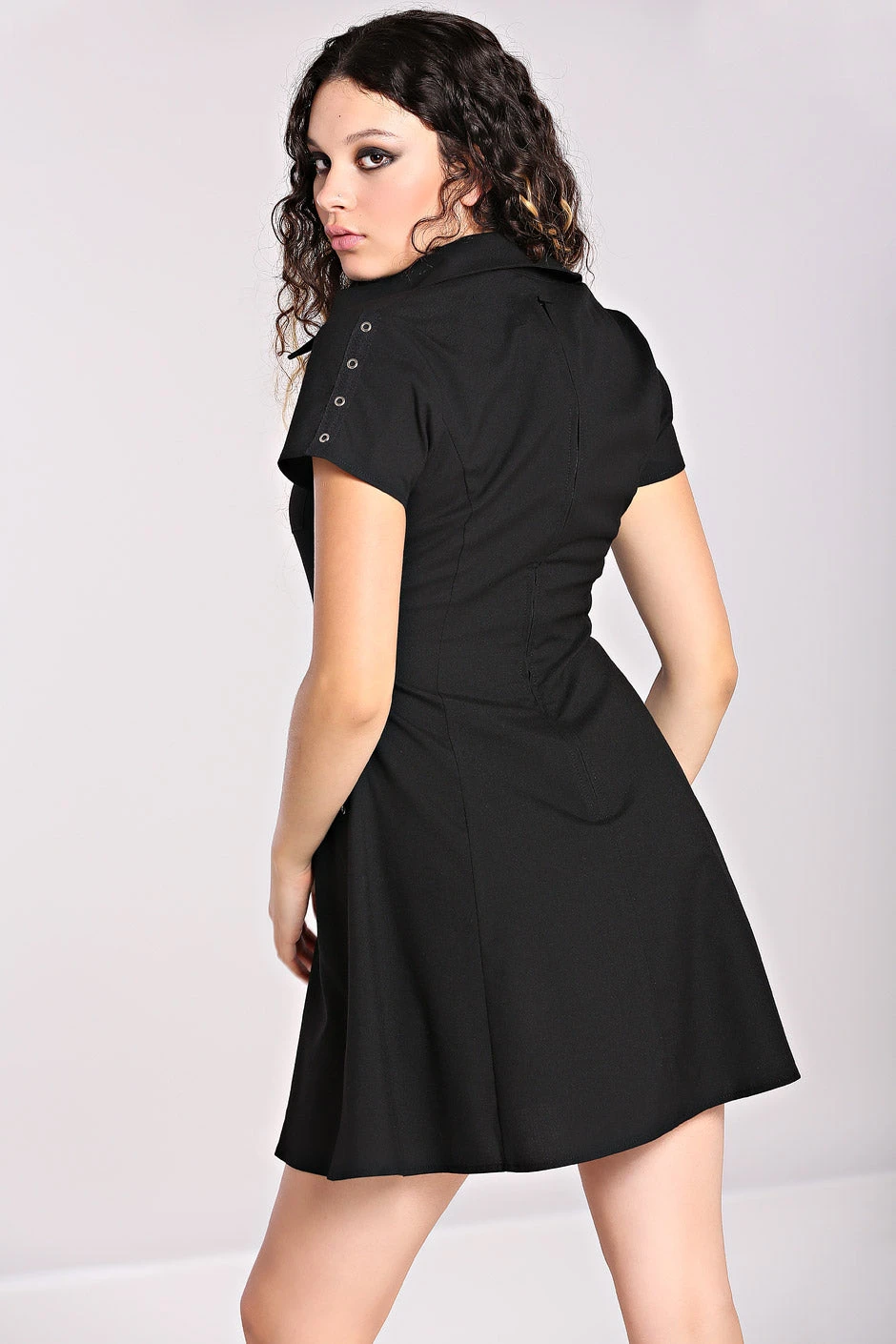 Hell Bunny Tifa Dress Goth Punk Grunge Zips - Image 10