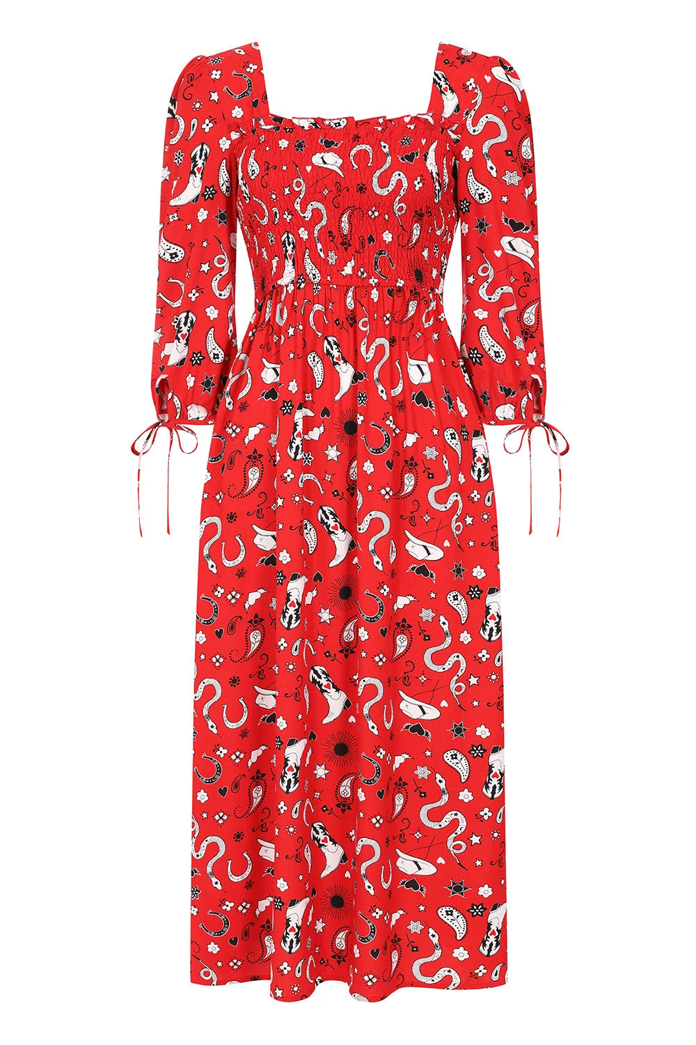 Hell Bunny Emmylou Maxi Dress Western Print - Image 9
