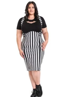 Hell Bunny Otho Pinafore Wiggle Skirt