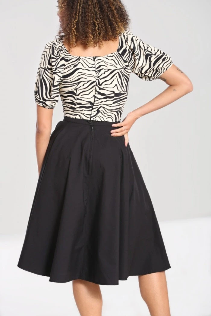 Hell Bunny Abi 50's Skirt In Black - Image 3