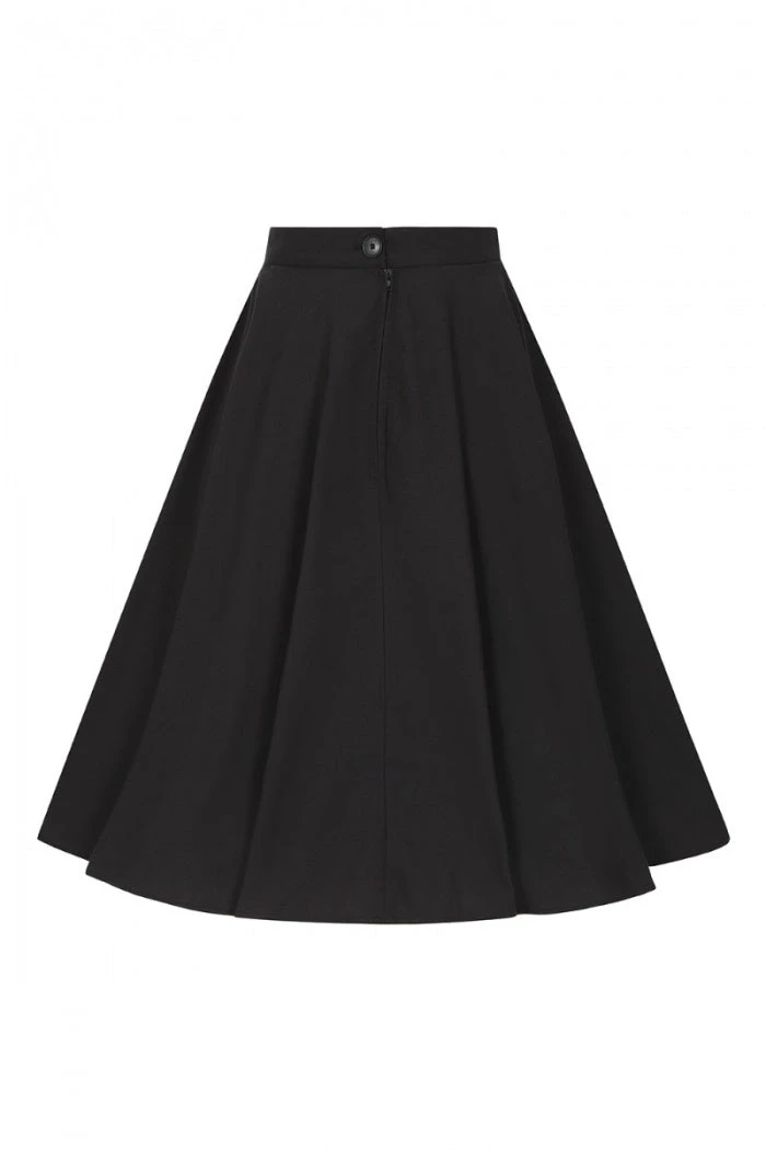 Hell Bunny Abi 50's Skirt In Black - Image 7