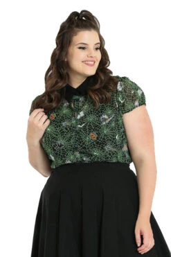 Hell Bunny Hex Sheer Blouse