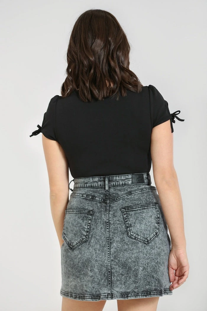 Hell Bunny Cristina Top In Black - Image 4