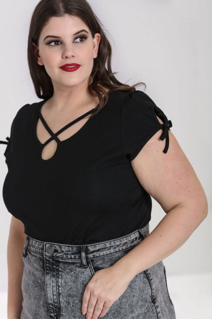 Hell Bunny Cristina Top In Black - Image 6