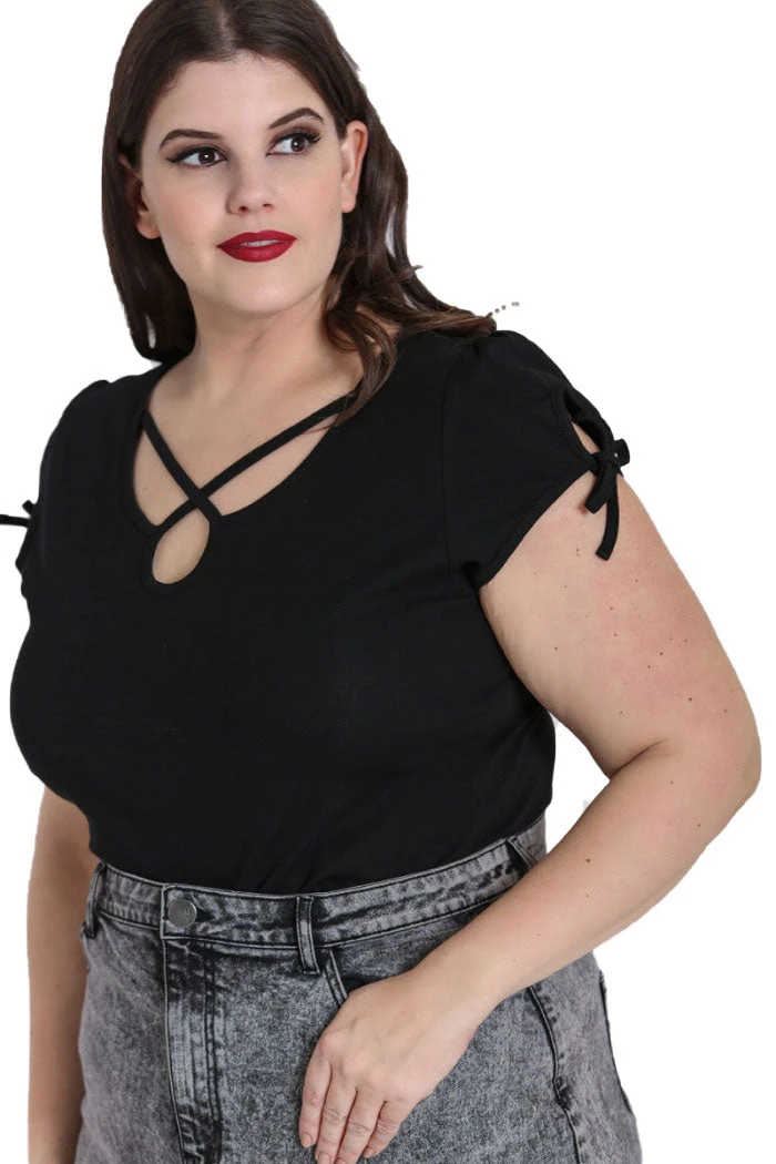 Hell Bunny Cristina Top In Black