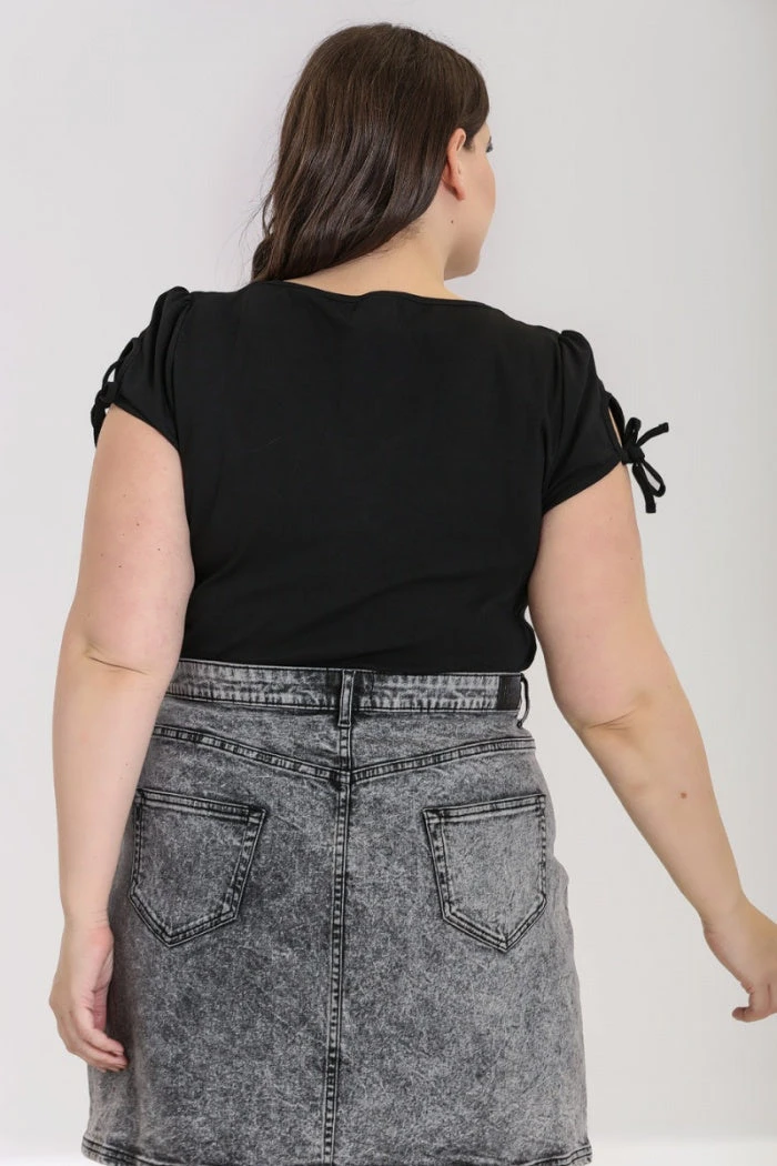 Hell Bunny Cristina Top In Black - Image 7