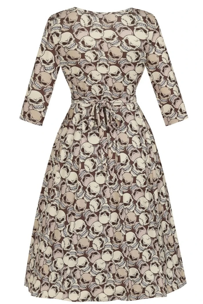 Lady Vintage Lyra Dress In Skulltastic - Image 2